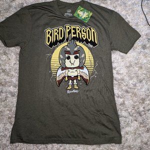 Birdperson funko pop tee in army green size medium NWT